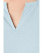 Organic Handkerchief Linen Split Neck Top