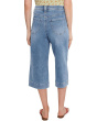 Petite Brigitte Wide Leg Capri Patch Pockets Jeans