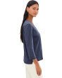 3/4 Sleeve Wide V-Neck Boxy Tee