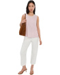 Sleeveless Crew Neck Blouse