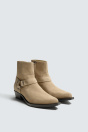 Zara КОЖАНЫЕ БОТИНКИ С ДЕТАЛЯМИ РЕМЕШКА 495680614-102-39