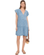 Tiered Flutter Sleeve Dress