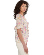Flutter Sleeve Ruffled Short Sleeve Top