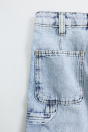 Zara СВОБОДНЫЕ ДЖИНСЫ ПЛОТНИКА синего цвета