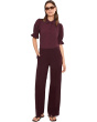 Elbow Puff Sleeve Snap Front Knit Shirt