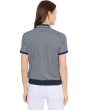 Scarf Geo Print Rib Collar Polo