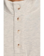 Long Sleeve Mock Neck Button Placket Pullover