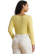 Rib-Knit Cotton-Blend Boatneck Tee