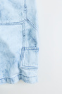 Zara Светло-голубые ДЖИНСОВЫЕ ШОРТЫ-БЕРМУДЫ С РИСУНКОМ В ВИДЕ ГАЛСТУКА