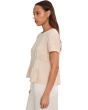 Short Sleeve Pleated Waist Blouse