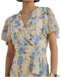 Floral Crinkle Georgette Surplice Dress