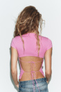 Zara ТОП С КОРОТКИМ ВЫРЕЗОМ И БАНТАМИ 513943604-620-2
