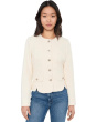 Collarless Jacket with Scallop Detail