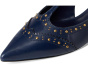 Valkie Studded Kitten Heel T-strap Flat Mule