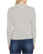 Striped Long Sleeve Mock Neck Tee