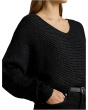 Petite Metallic Rib-Knit Dolman-Sleeve Sweater
