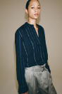 Zara Рубашка В ПОЛОСКУ ЦВЕТА индиго