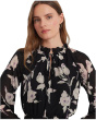Floral Belted Crinkle Georgette Dress