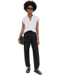 Relaxed Collar Short Sleeve Blouse