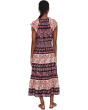Double Flutter Sleeve Paisley Midi Dress