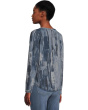Crew Neck Long Sleeve Top with Overlok Stitching