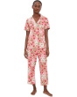 Short Sleeve Cropped Cotton Knit Pajama Set