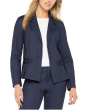 Printed Serge Knit Peplum Blazer