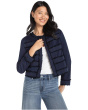 Soft Touch Twill Collarless Jacket With Fray & Lace