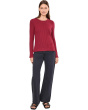 Long Sleeve with Slit Scoop Neck Knit Top