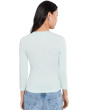 Ribbed Slub 3/4 Sleeve Surplice