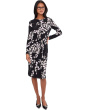 Long Sleeve Matte Jersey Floral Aline
