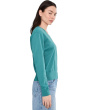 Long Sleeve Deep V-Neck Sweatshirt