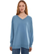 Long Sleeve Open V-Neck Sweatshirt