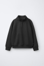 Zara ОДНОТОННАЯ ТОЛСТОВКА С черной ЭТИКЕТКОЙ