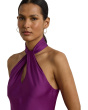 Charmeuse Halter Cocktail Dress