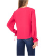 V-Neck Button Front Long Sleeve Top