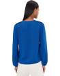 Long Sleeve Circular Trim Pintuck Top