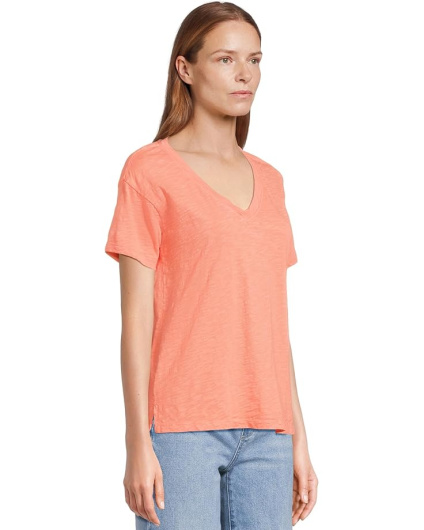 Short Sleeve V-Neck Boxy Tee