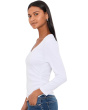 Enid 3/4 Sleeve V-Neck Crop Tee