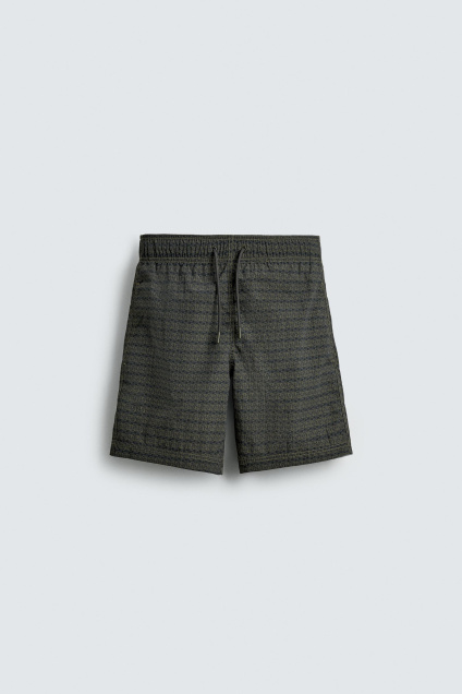 Zara ДЛИННЫЕ ШОРТЫ ДЛЯ ПЛАВАНИЯ С ГЕОМЕТРИЧЕСКИМ РИСУНКОМ 502245979-111-3