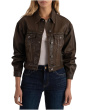 Emrie - Coated Long Sleeve Denim Jacket
