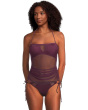 Muse Hadlee Bandeau Mesh Overlay Tankini Top