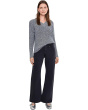 V-neck Shaker Stitch Sweater