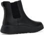 F-Mode Stitch Warm Tumbled-Leather Chelsea Boots