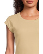 Cap Sleeve Crew Neck Slim Tee