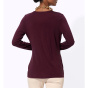 Wickelshirt m. dekorativer Schmuckschlie_e, burgund
