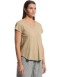 V-Neck Tee with Curved Hem