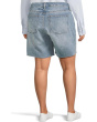 Plus Size Hailey High Rise Long Bermuda-Basic Raw Hem