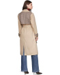 Pattern Block Trench Coat