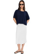 Dolman 1/2 Sleeve Open Crew Neck Boxy Top